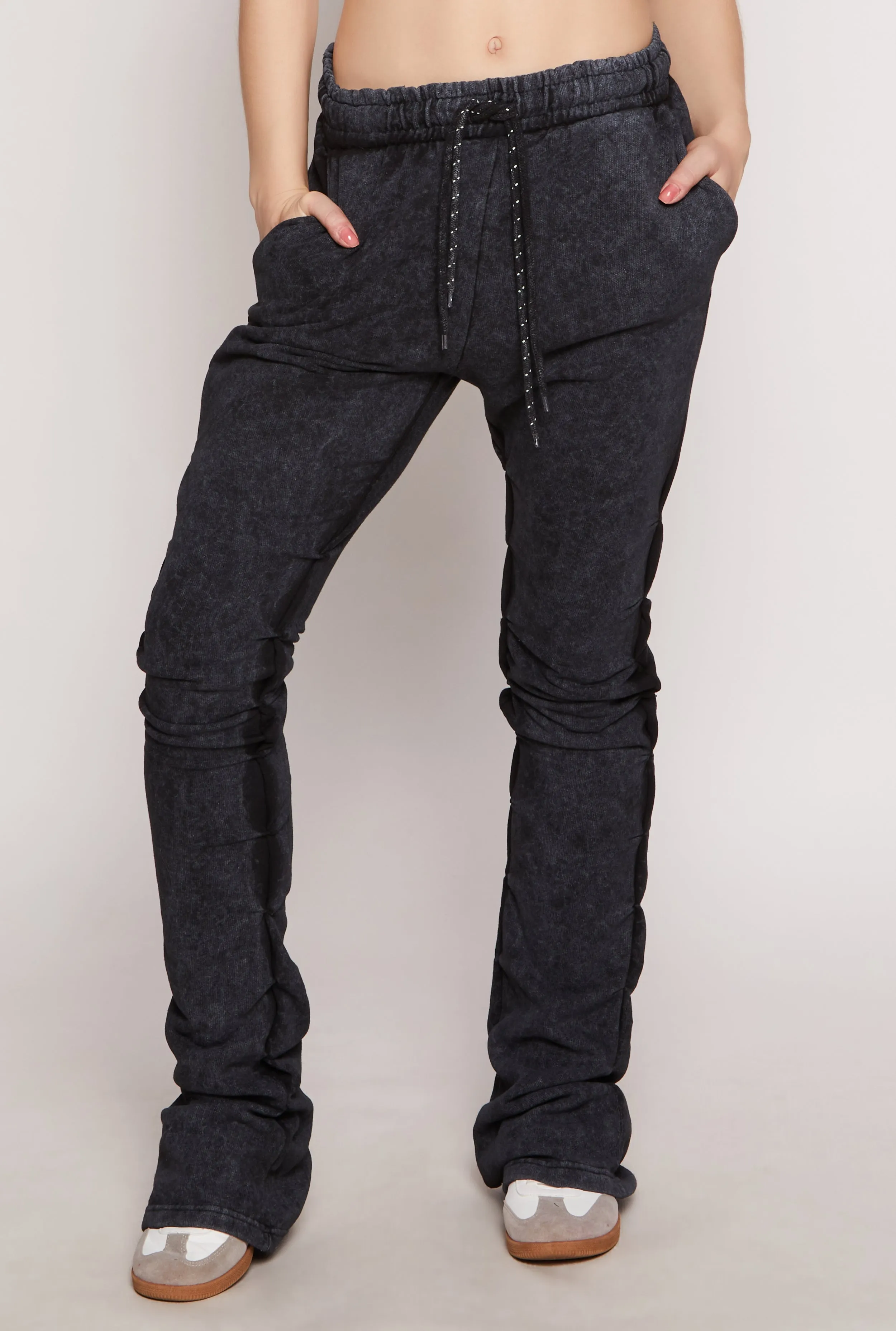 Acid Wash Stacked Sweatpants