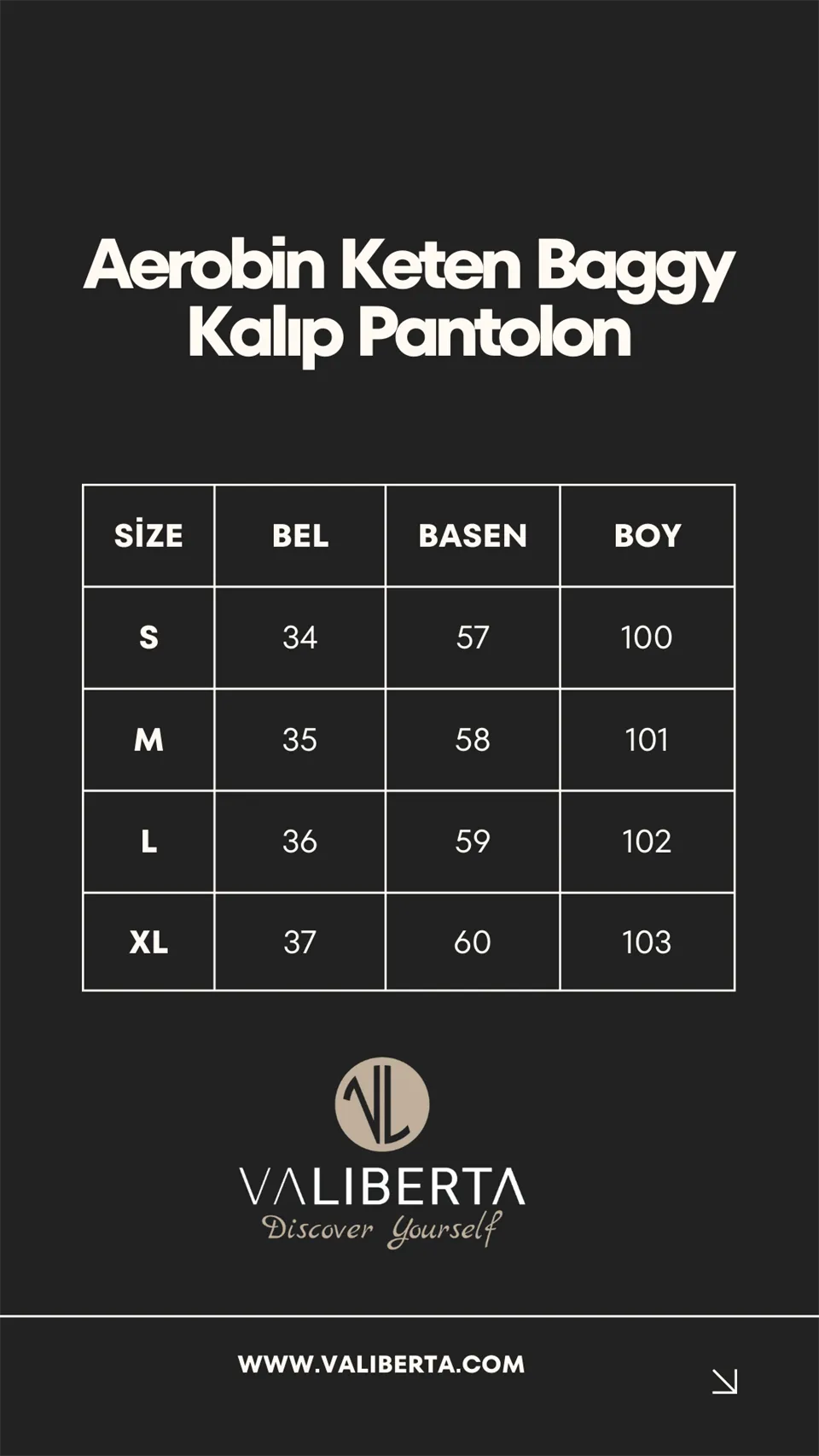 aerobin keten baggy kalip pantolon