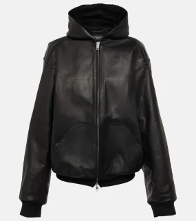 Balenciaga Hooded leather jacket