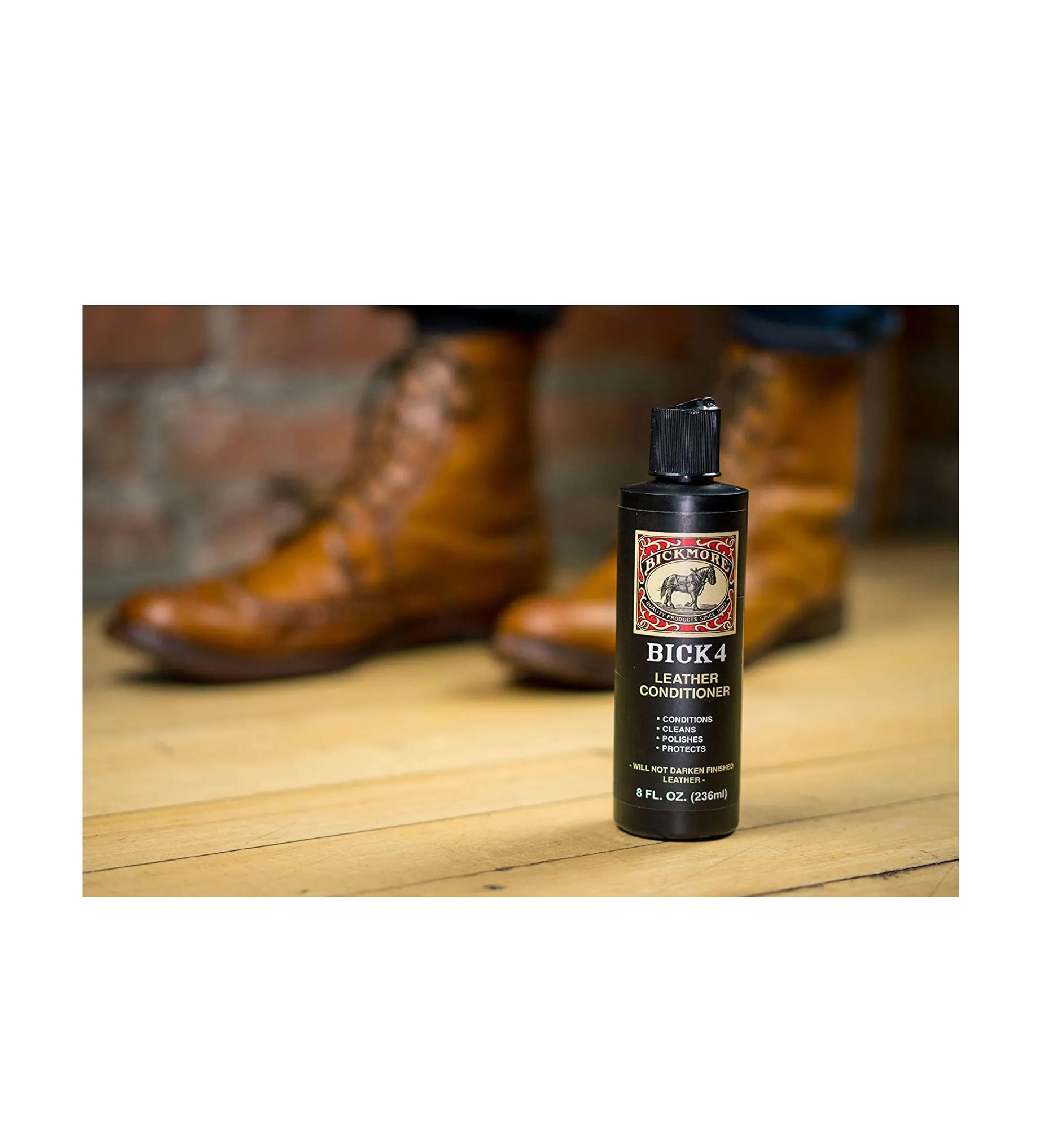 Bick 4 Leather Conditioner and Leather Cleaner 8 oz - Will Not Darken Leather - Safe For All Colors of Leather Apparel Furniture Jackets Shoes
