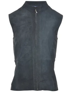 Black Suede Cardigan - M
