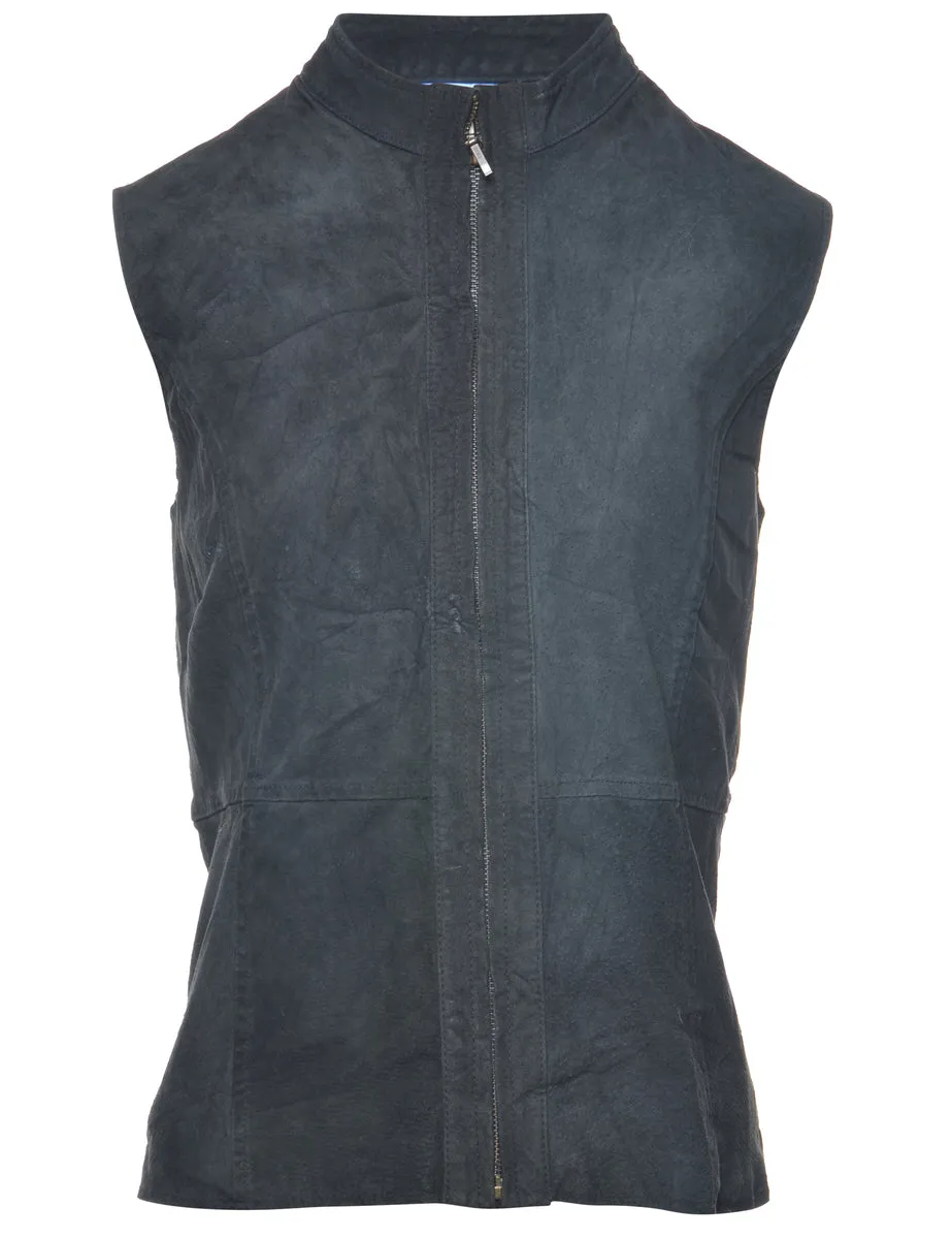 Black Suede Cardigan - M