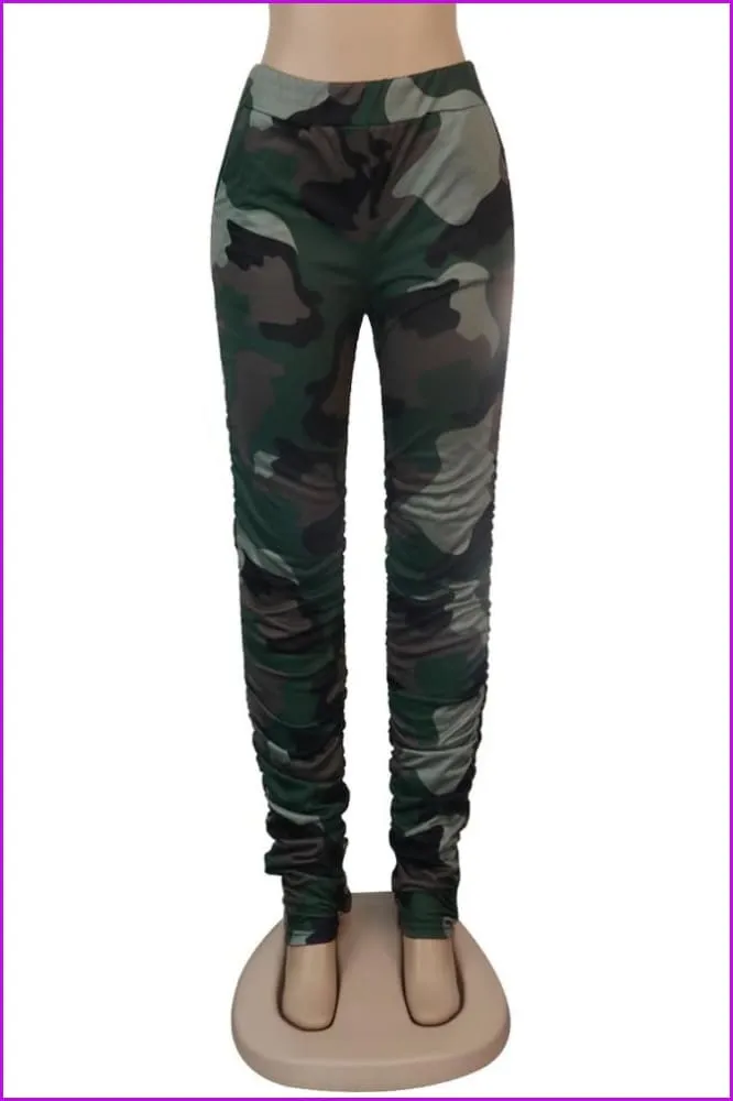 Casual Printed Straight Stacked Sweatpants WomensDE923