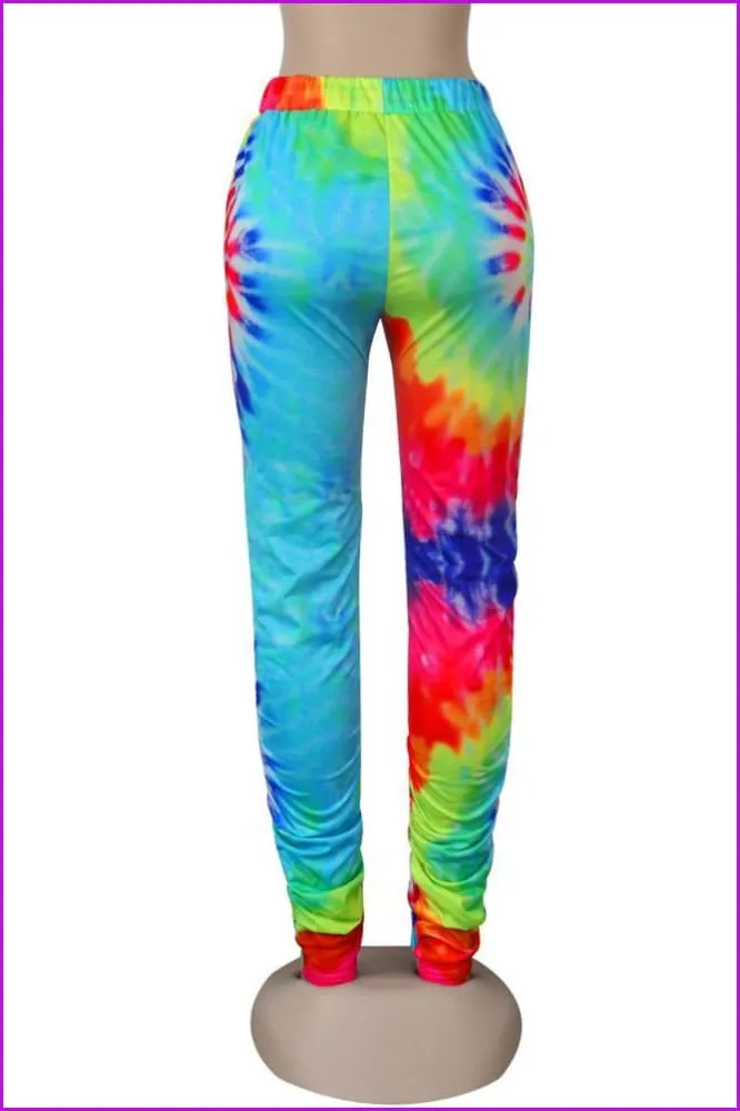 Casual Printed Straight Stacked Sweatpants WomensDE923