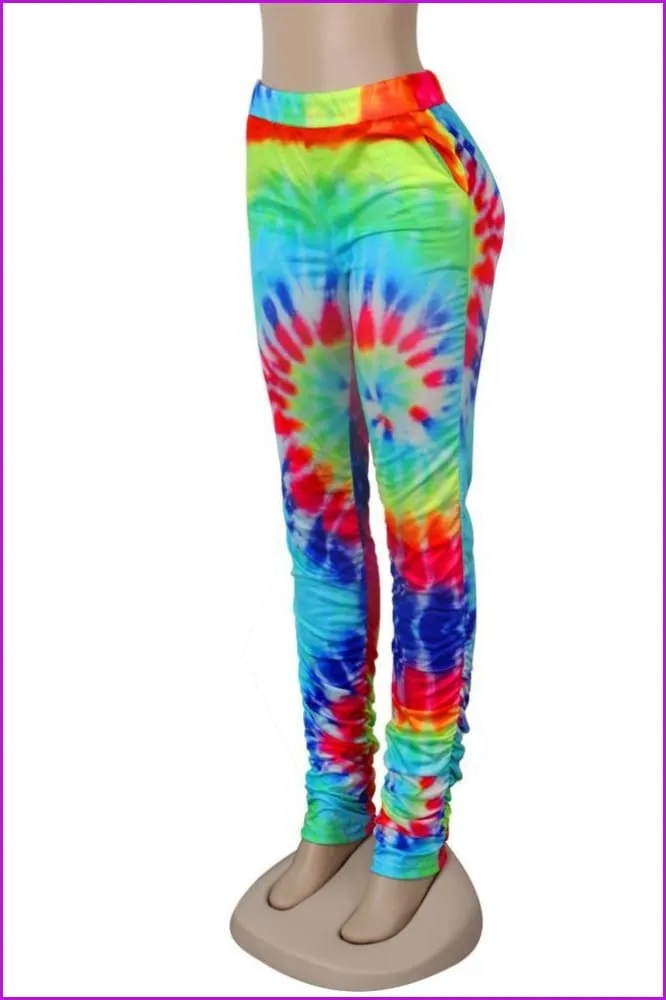 Casual Printed Straight Stacked Sweatpants WomensDE923