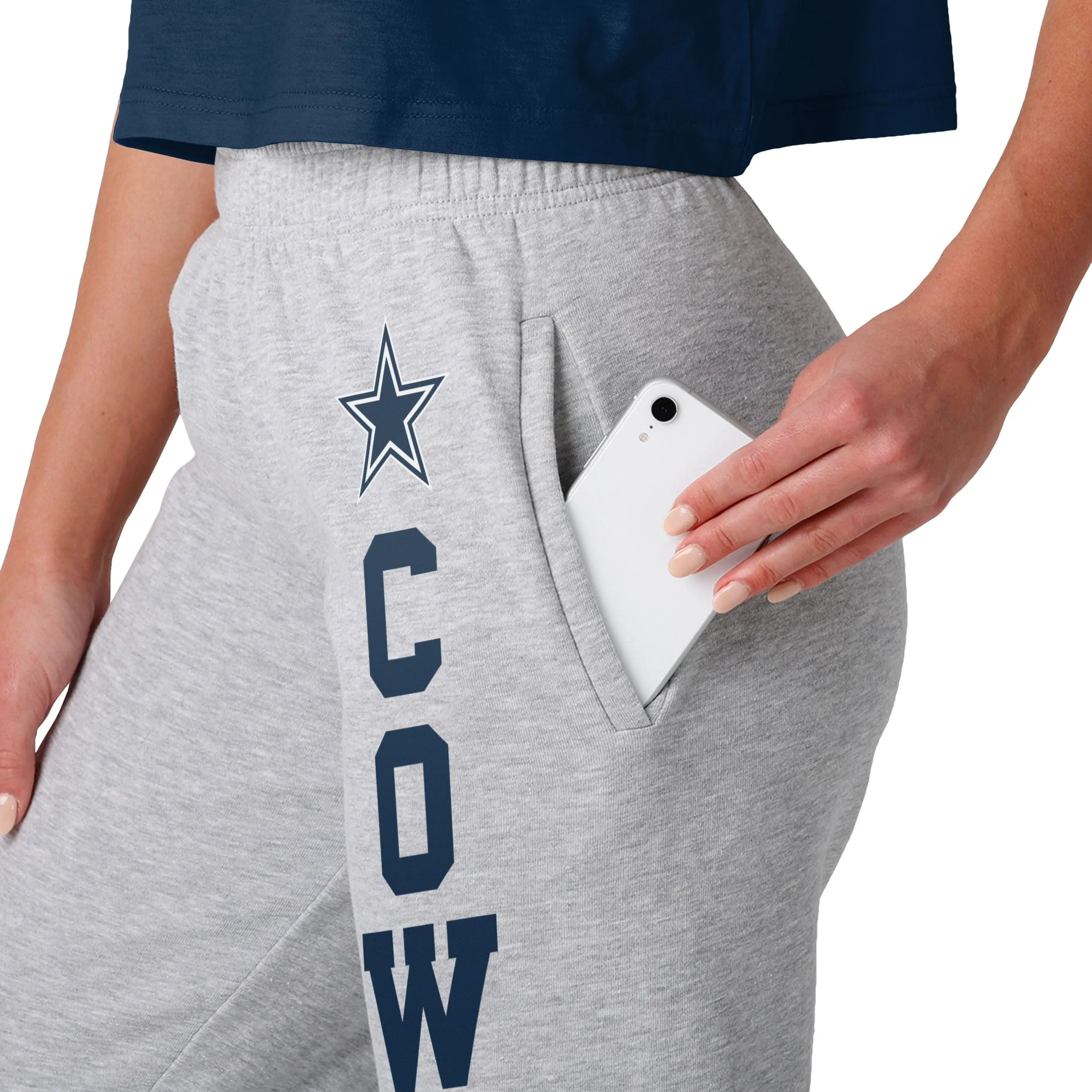 Dallas Cowboys NFL Womens Big Wordmark Gray Sweatpants