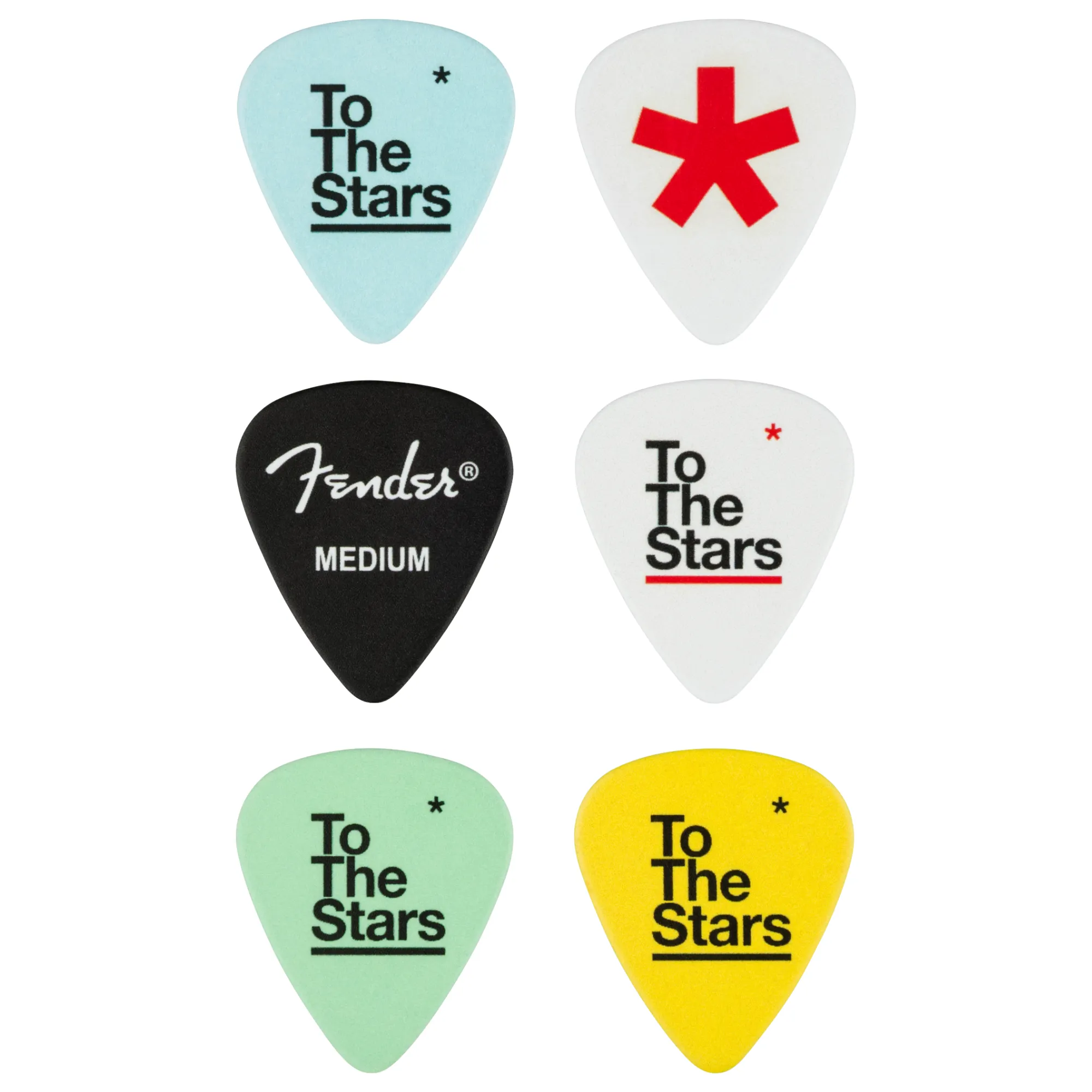Fender Tom Delonge 351 Celluloid Picks, Pack of 6