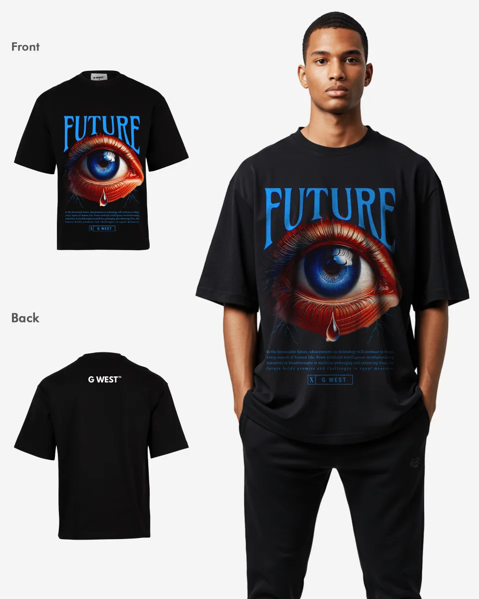 G-WEST FUTURE OVERSIZED TEE GWROJMT142