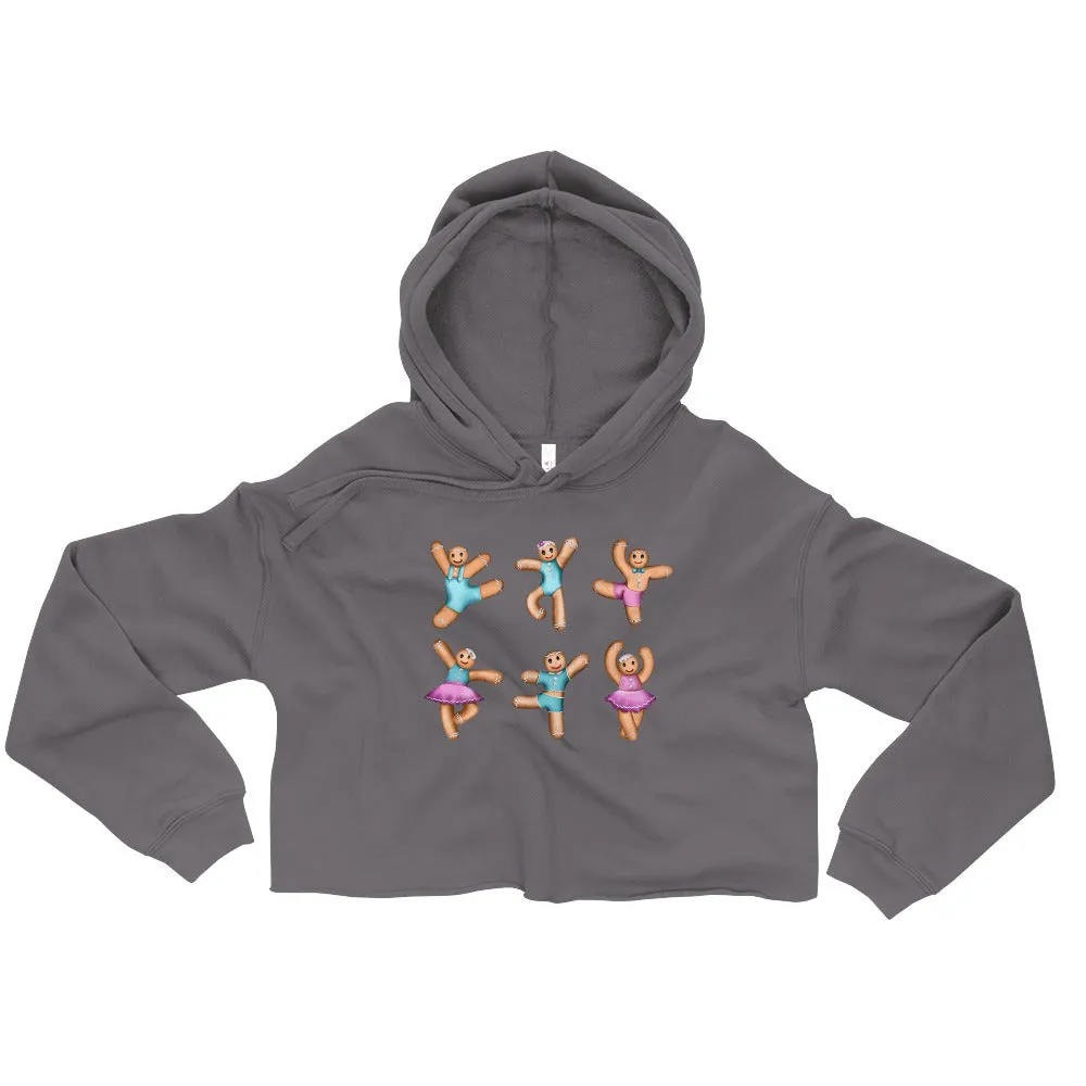 Gingerbread (Pink, Blue) - Cropped Fleece Hoodie