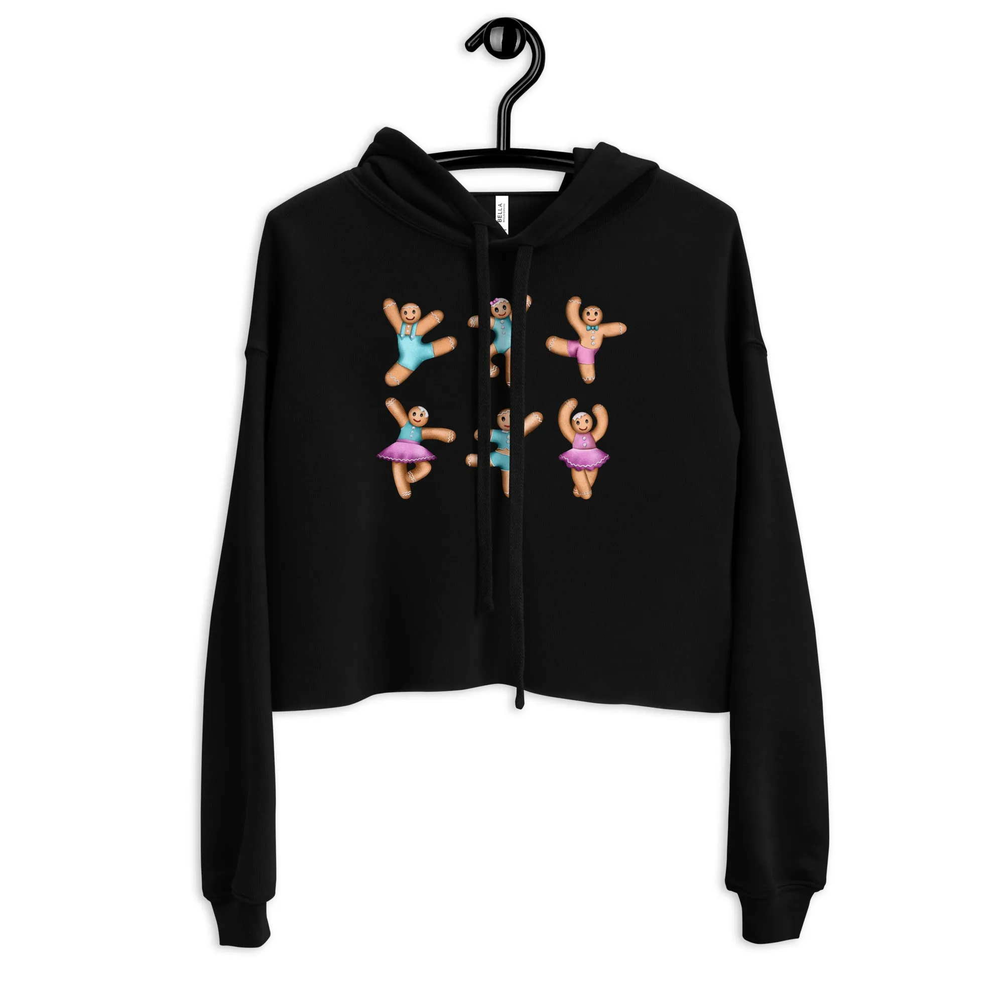 Gingerbread (Pink, Blue) - Cropped Fleece Hoodie
