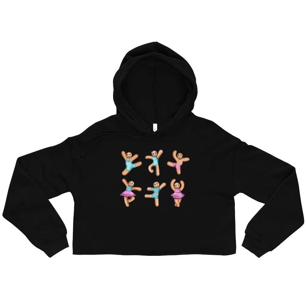 Gingerbread (Pink, Blue) - Cropped Fleece Hoodie