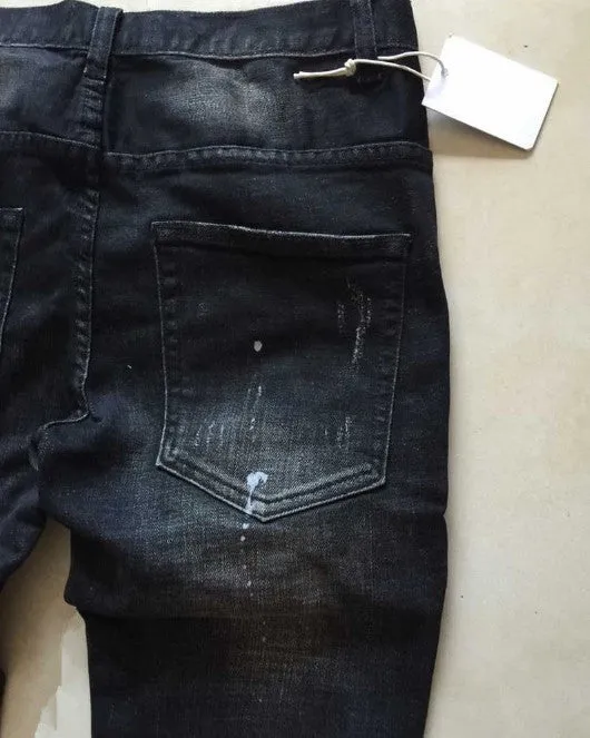 High Quality Mens Ripped Biker Jeans