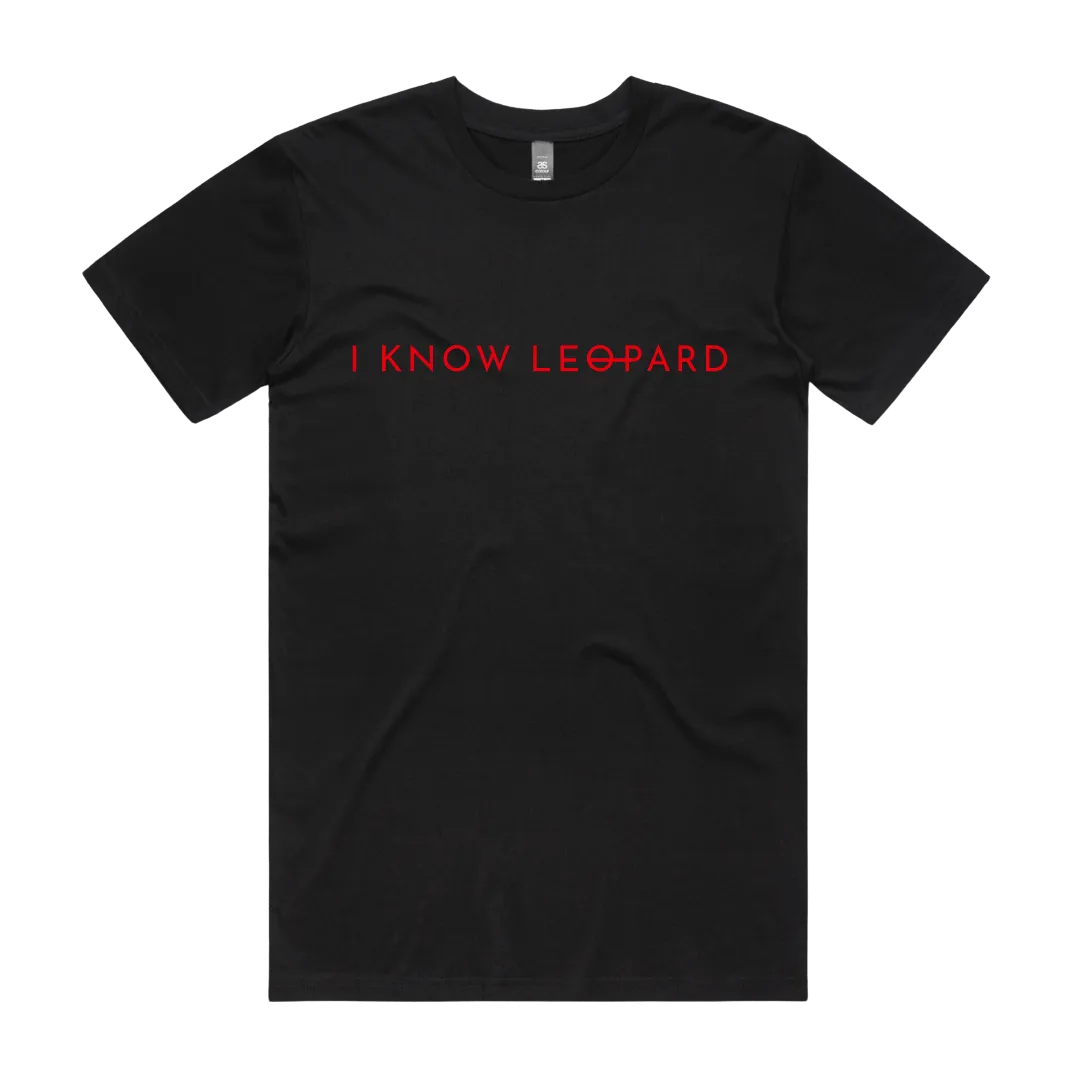 I Know Leopard  / Red IKL Logo Tee