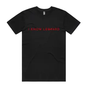 I Know Leopard  / Red IKL Logo Tee