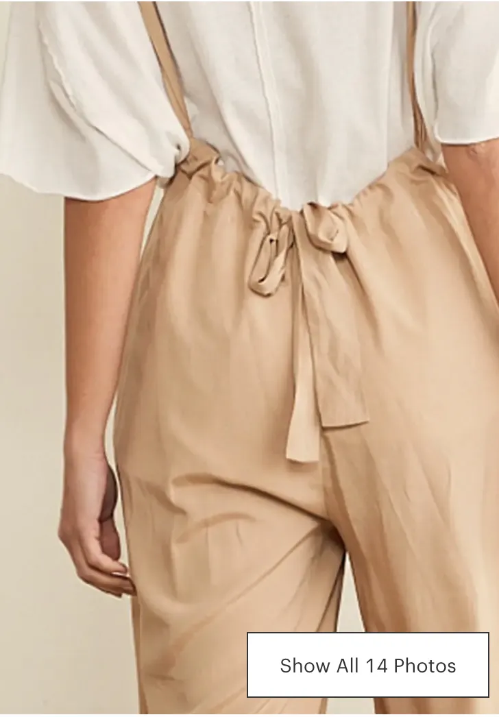 IN FEBRUARY - Satin Baggy Olive Green Pants