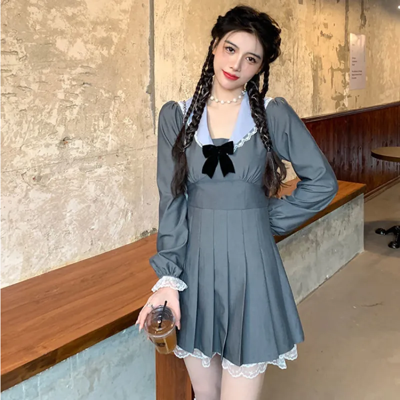 Korean Kawaii Sleeve Mini Dress