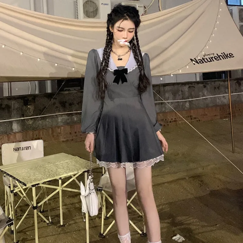 Korean Kawaii Sleeve Mini Dress