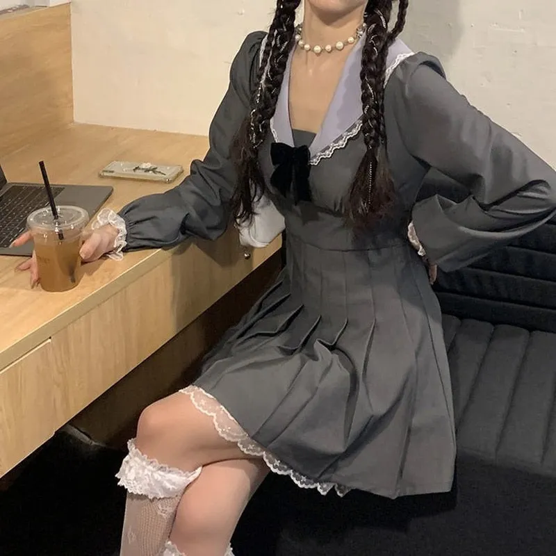 Korean Kawaii Sleeve Mini Dress