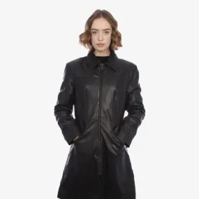 Ladies 3/4 length Zip Up Black