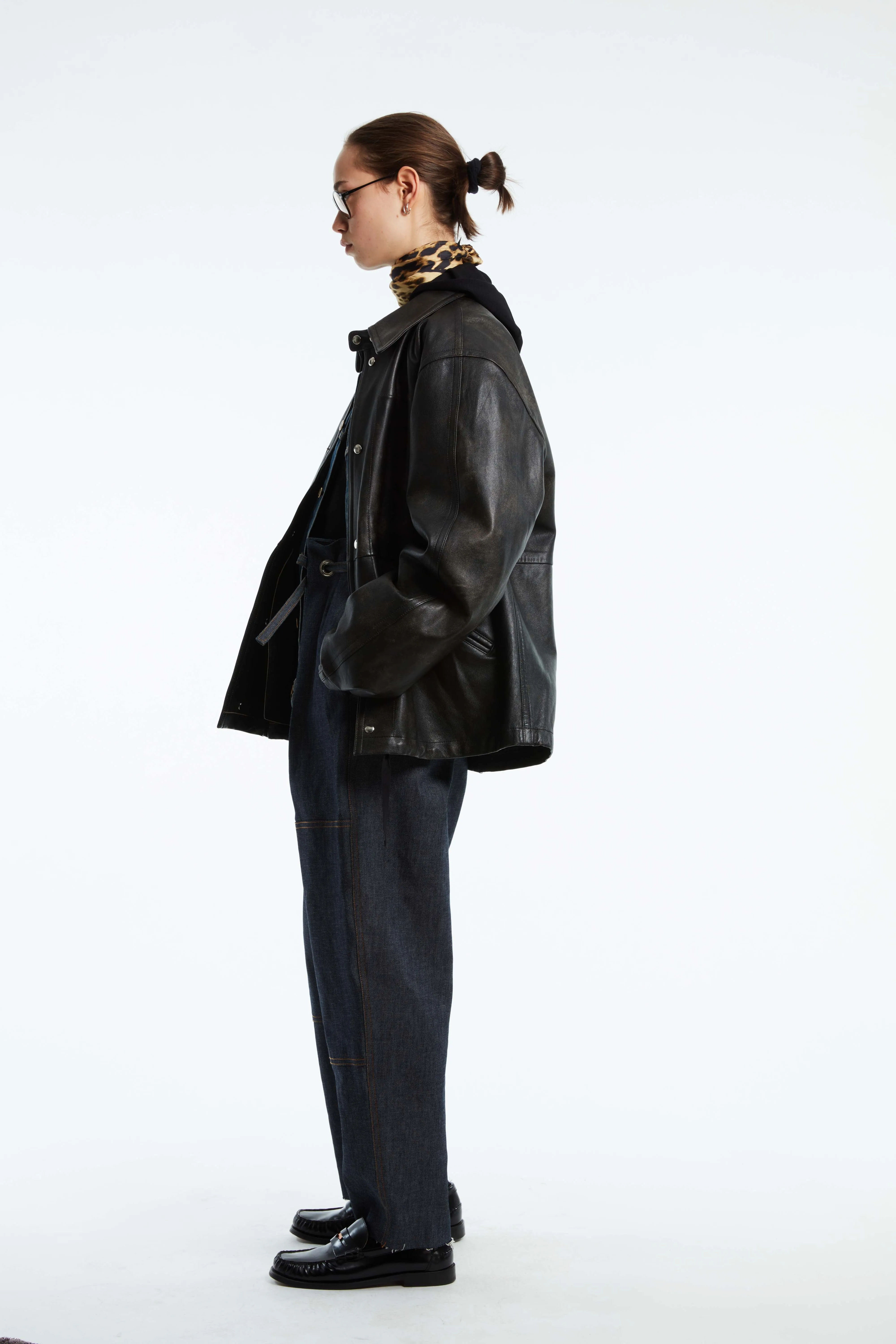 LEATHER UTILITY JACKET