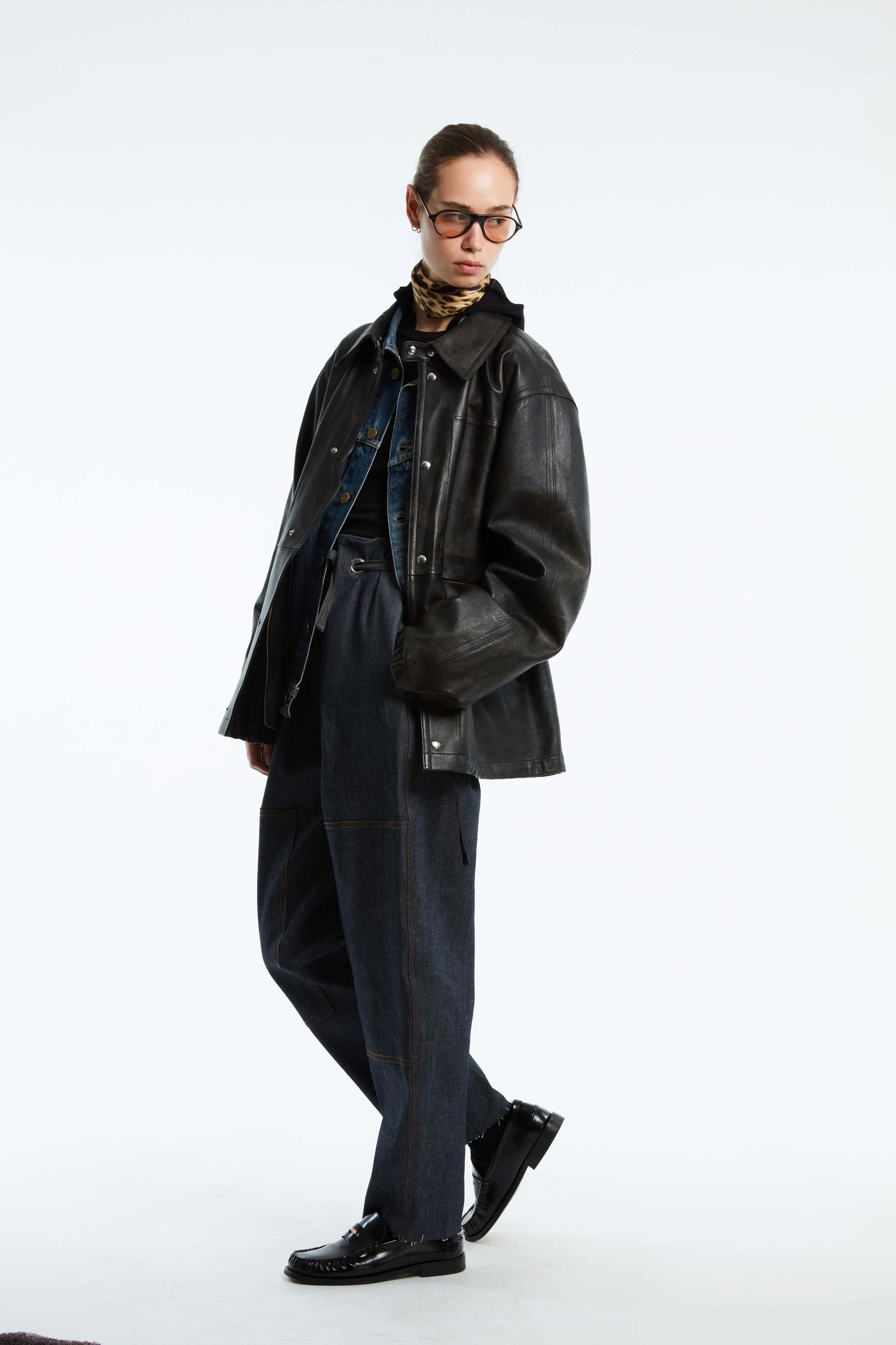 LEATHER UTILITY JACKET