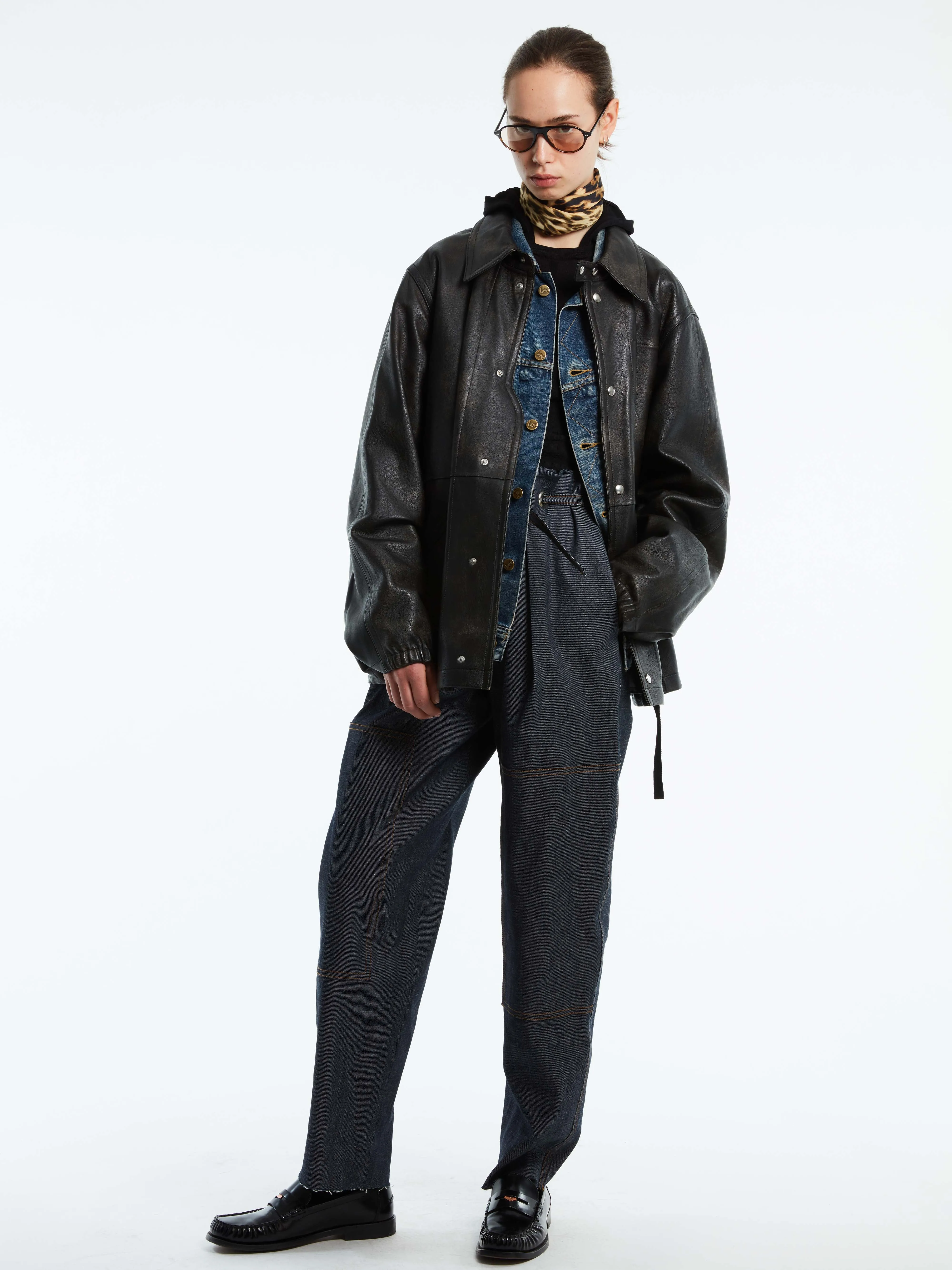 LEATHER UTILITY JACKET