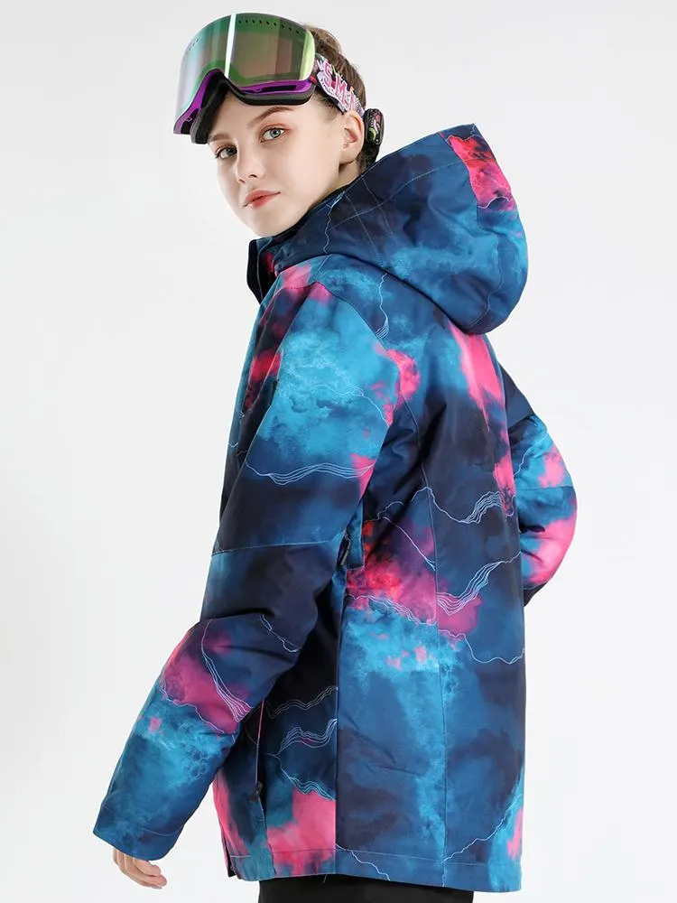 Light Graffiti Ski & Snowboard Jacket For Women