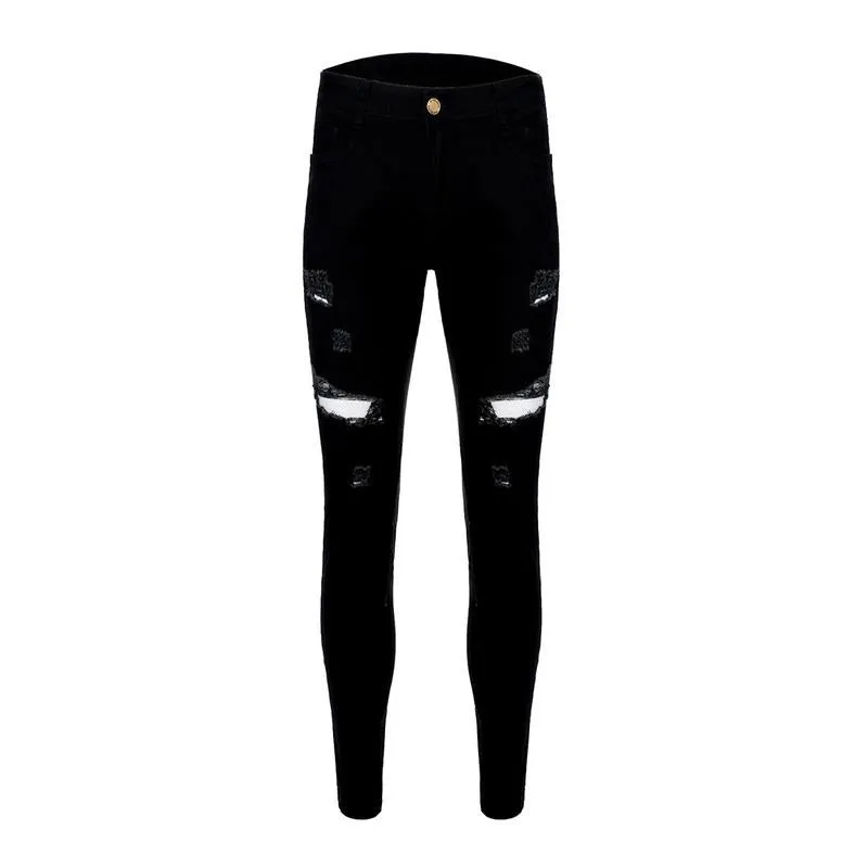 Men's Casual Slim Ripped Jeans