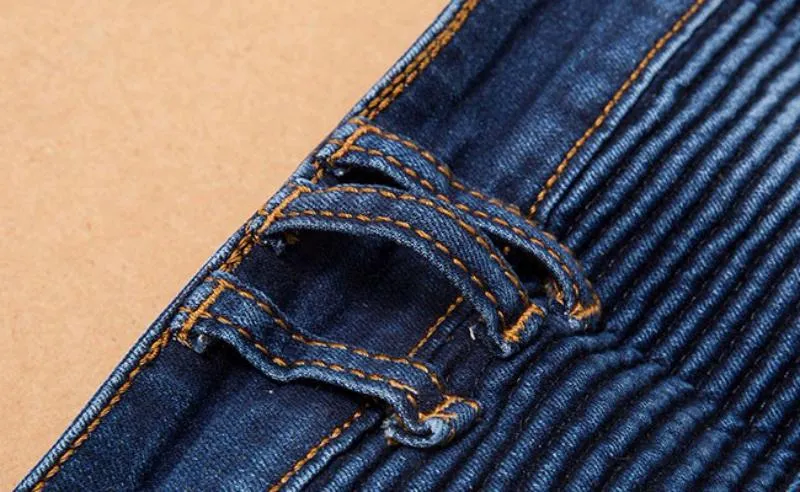 Men's Ripped Skinny Jeans With Zipper
