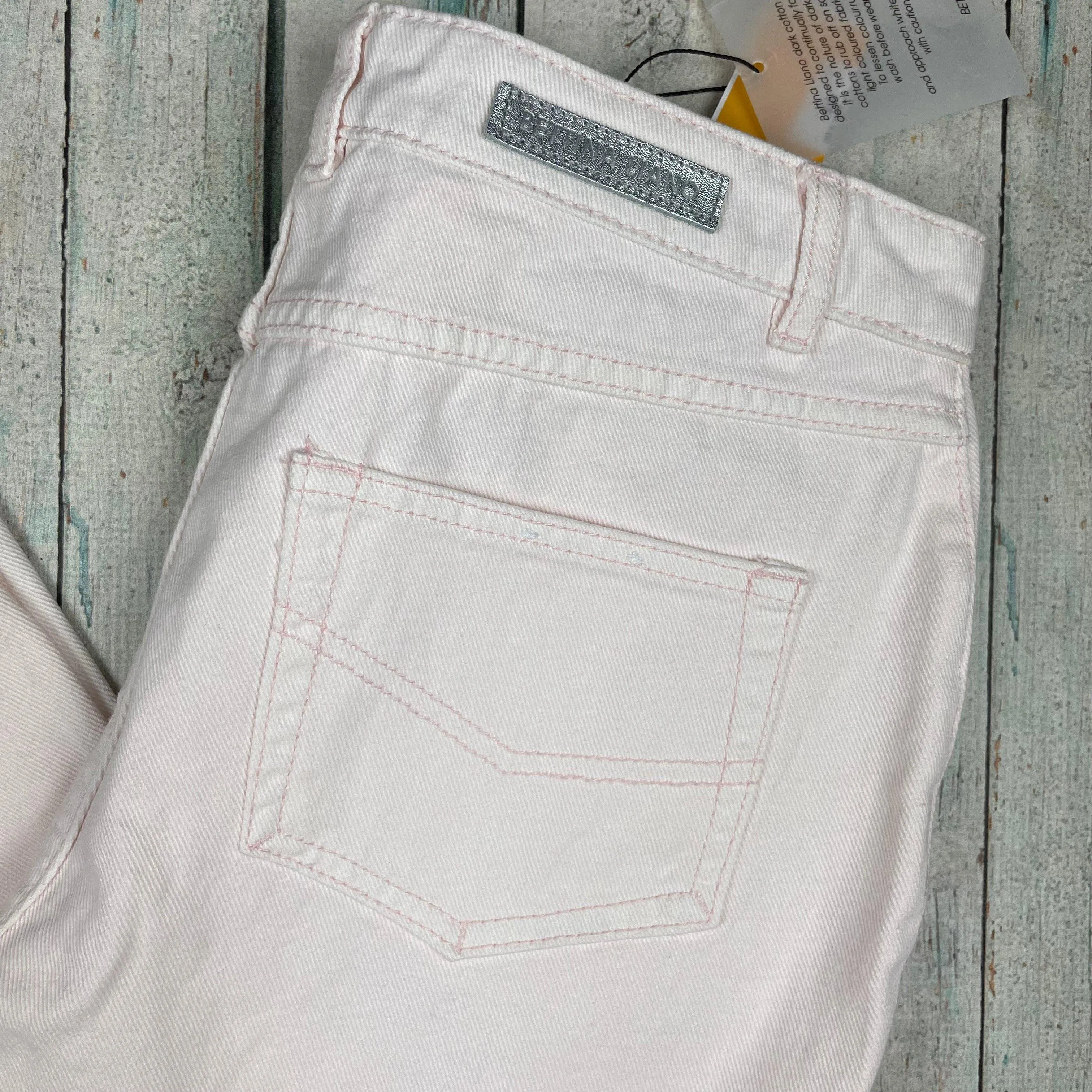 NWT - Bettina Liano Blush Pink Ripped Jeans- Size 10