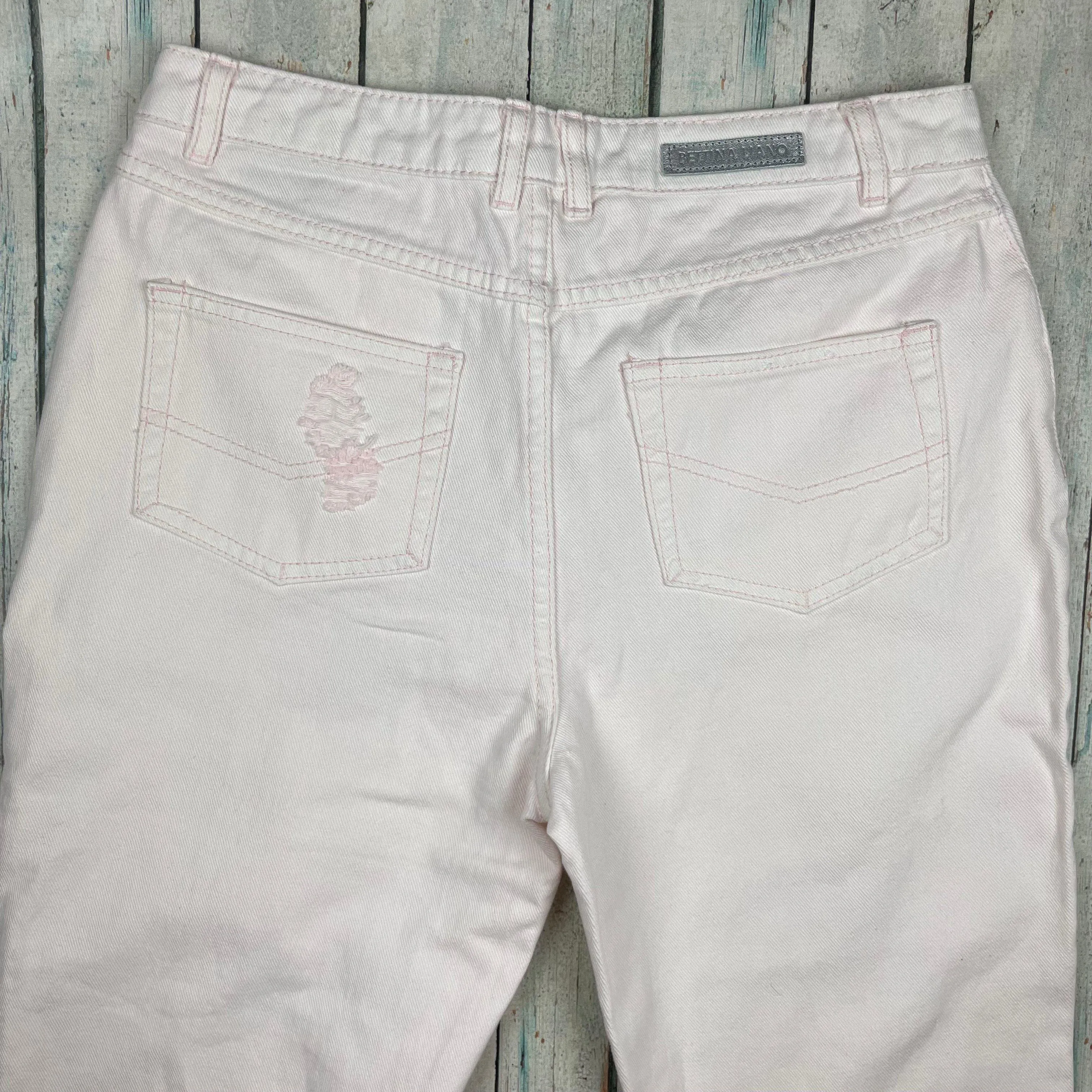 NWT - Bettina Liano Blush Pink Ripped Jeans- Size 10