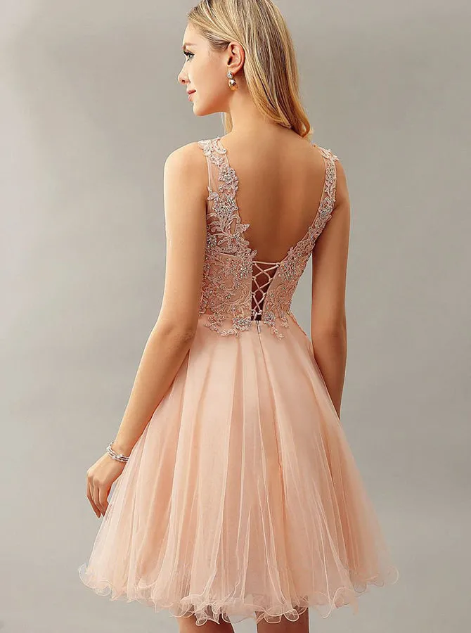 Peach Sweet 16 Dresses,Tulle Sweet 16 Dress,Modern Sweet 16 Dress,SW00016