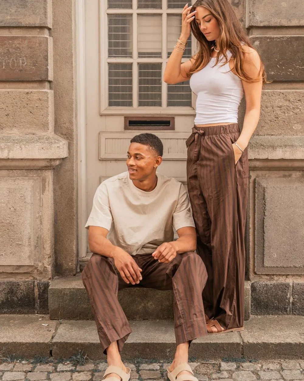 Pyjamas Pants Brun stribet