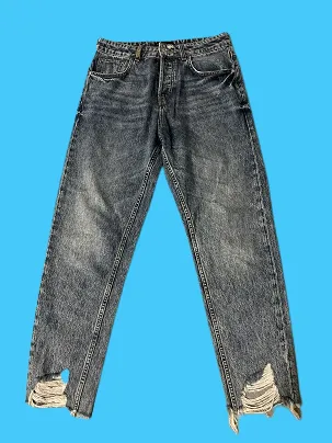 Rubynee Vintage y2k grey ripped jeans trouser