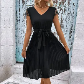 Secrete Love Affair Black A-Line Midi Dress