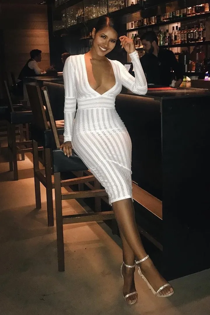 Sexy Long Sleeves V Neck Dresses