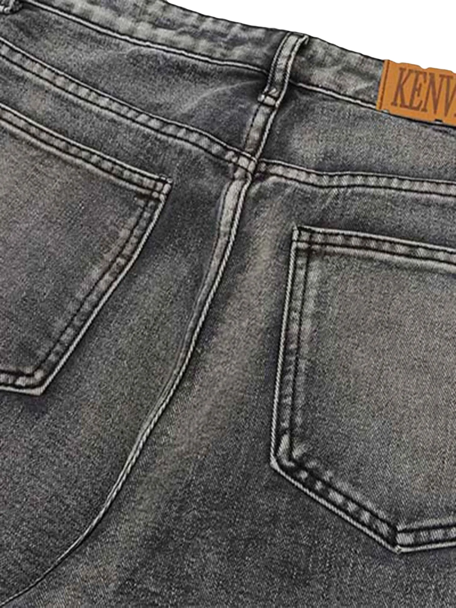 Sneakerhill Graffiti Distressed Washed Baggy Jeans - 1886