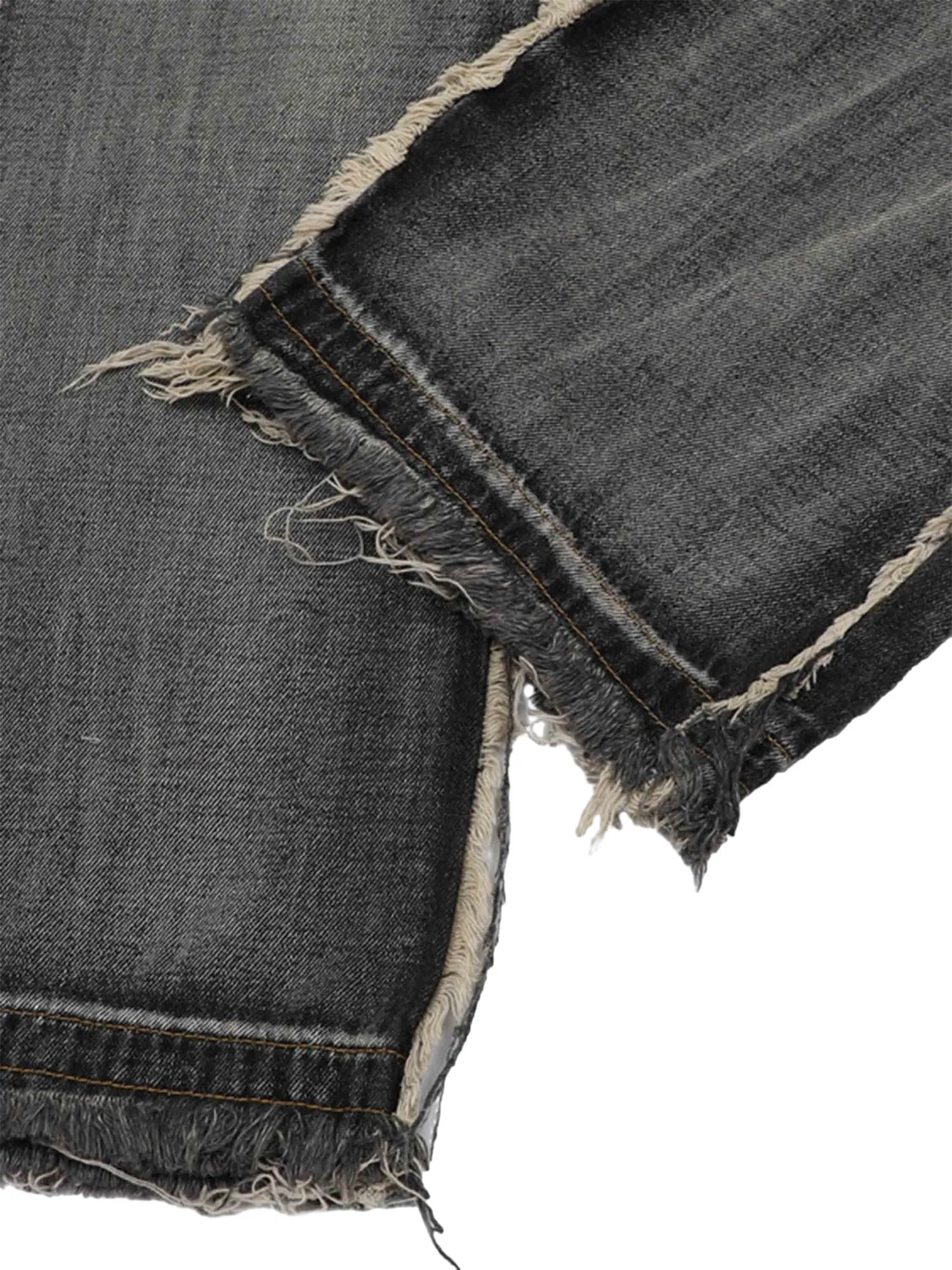 Sneakerhill High Street Washed And Distressed Raw Edge Jeans - 2068