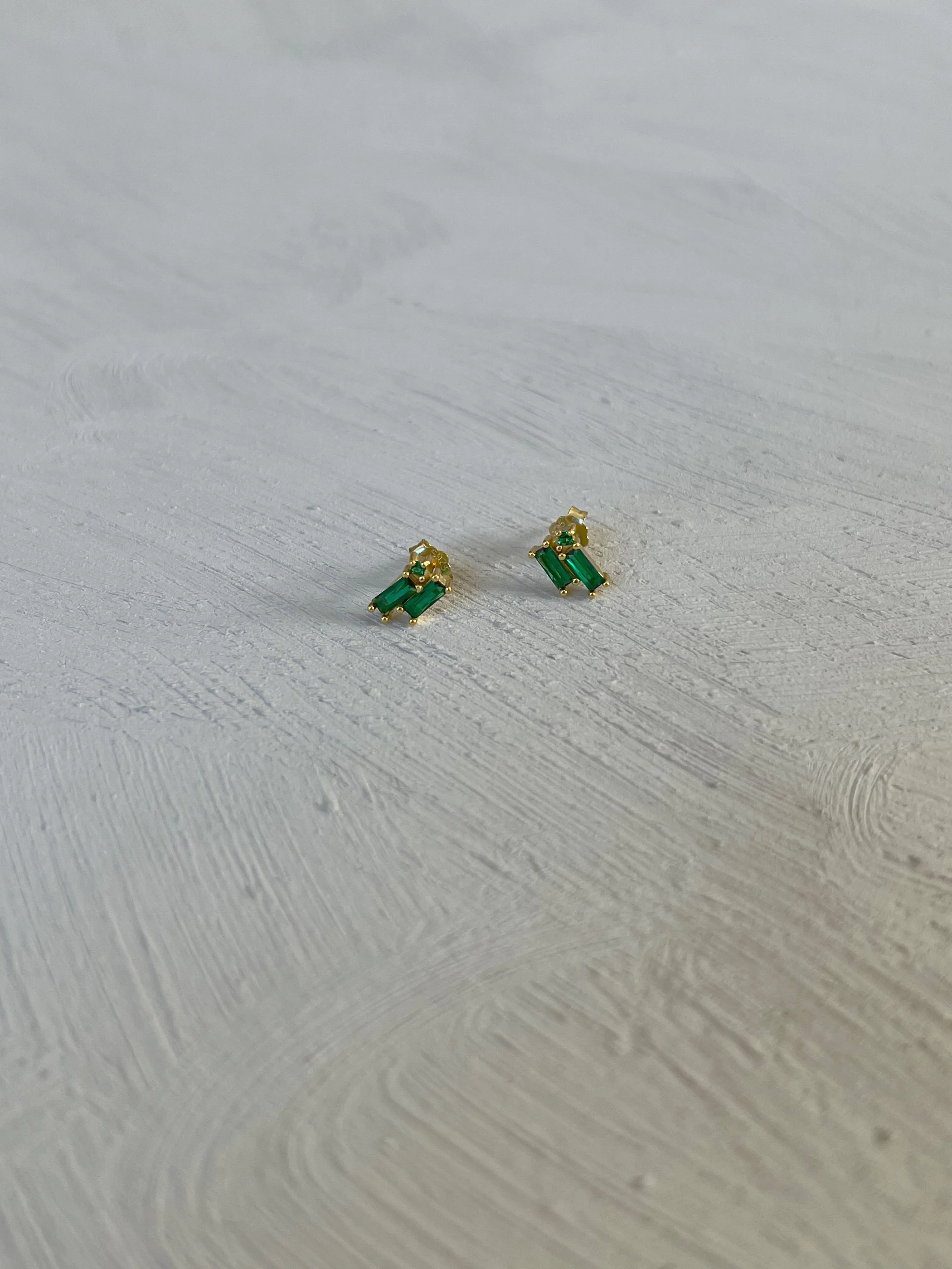 Stacked Baguette Studs