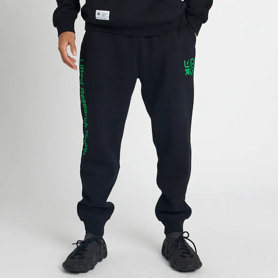 STACKED MULTI LOGO JOGGER SWEATPANTS - BLACK