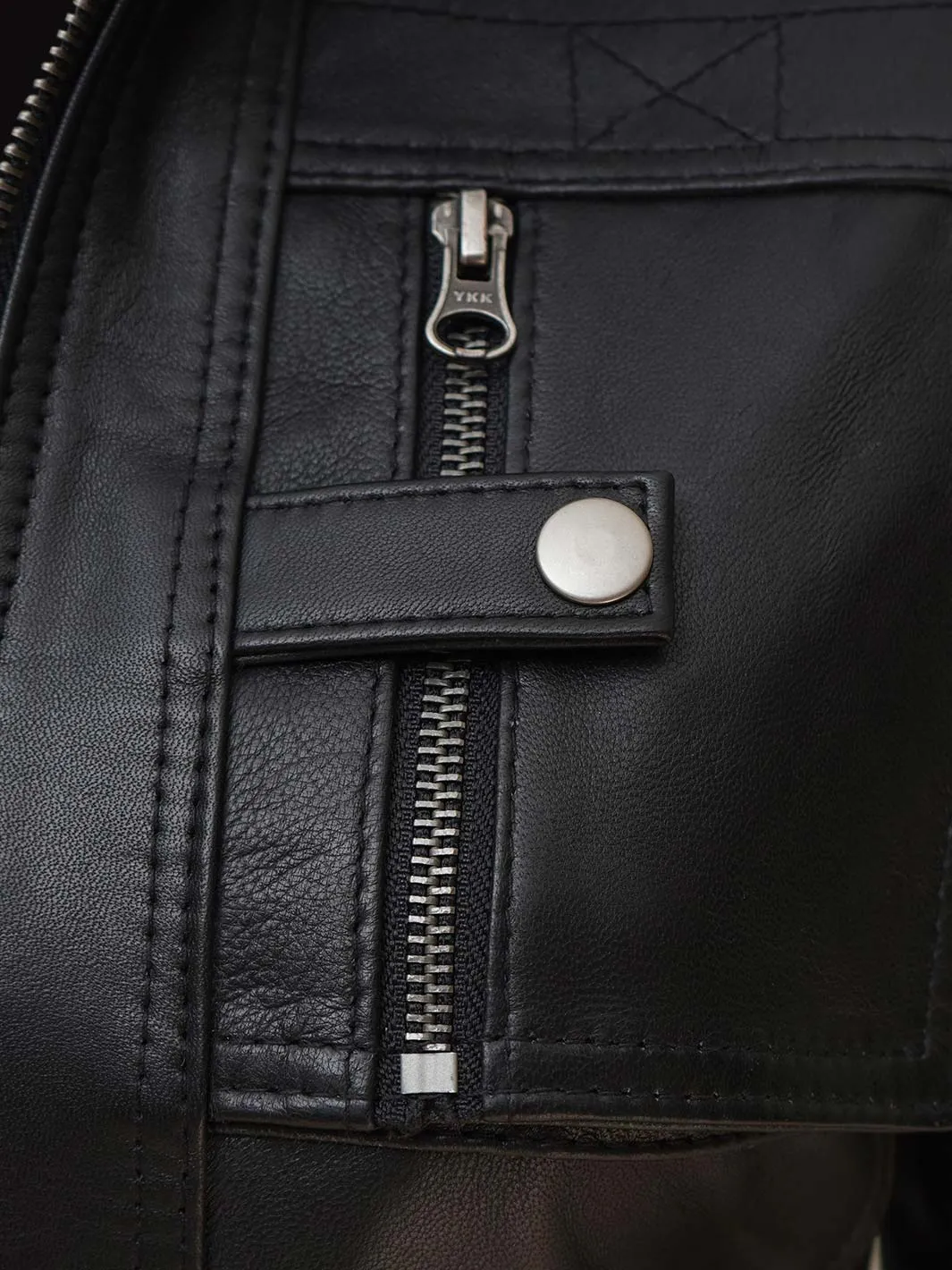 Tavares Womens Black Cafe Racer Leather Jacket