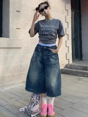 TAVIMART  -  Designer Y2k High Waist Wide Leg Pants Women Aesthetic Fashion Thin Loose Baggy Pant Female Retro Casual Wash Natural Cowboy New