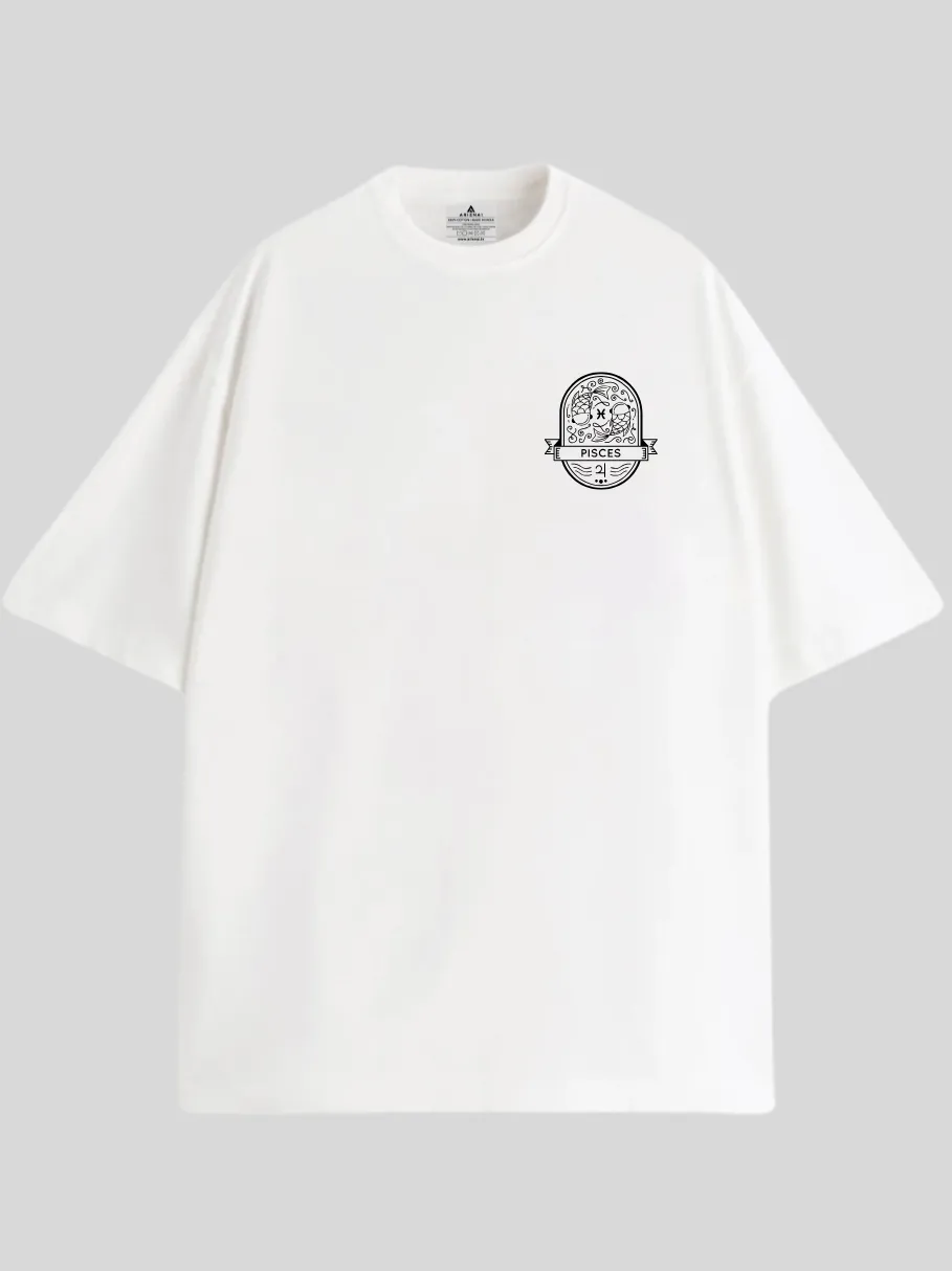 Zodiac Pisces / Unisex Oversized T-shirt